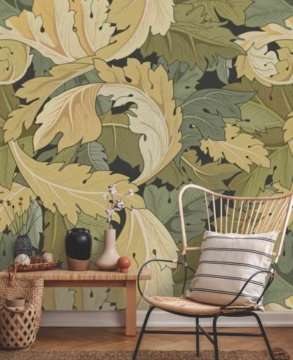 blomsterträdgård väggmålning i flera färger av William Morris