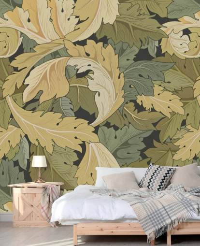 blomsterträdgård väggmålning i flera färger av William Morris blomsterträdgård väggmålning i flera färger av William Morris