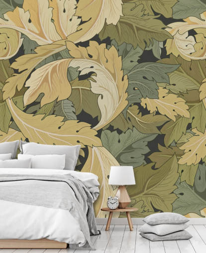 Mehrfarbiges Blumengarten-Wandbild von William Morris