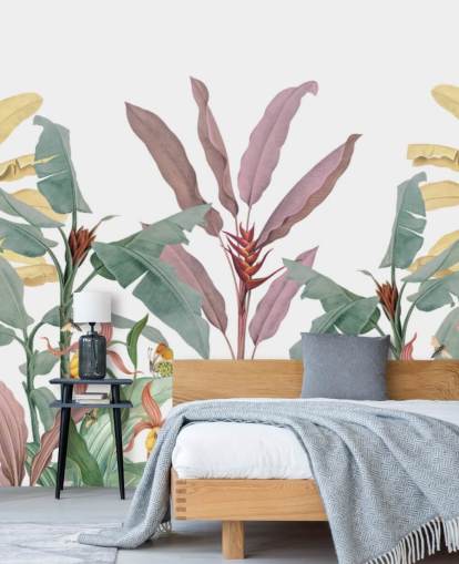 Colourful Tropical Palms Wallpaper Mural