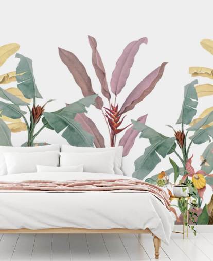 Colourful Tropical Palms Wallpaper Mural