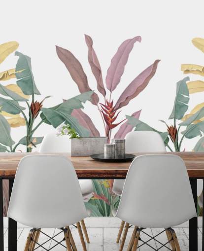 Colourful Tropical Palms Wallpaper Mural