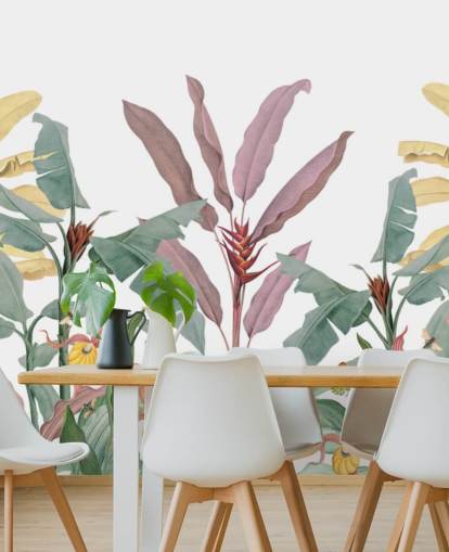 Colourful Tropical Palms Wallpaper Mural