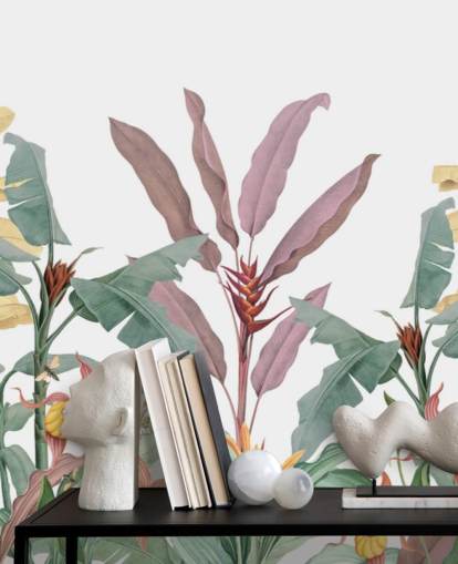 Colourful Tropical Palms Wallpaper Mural