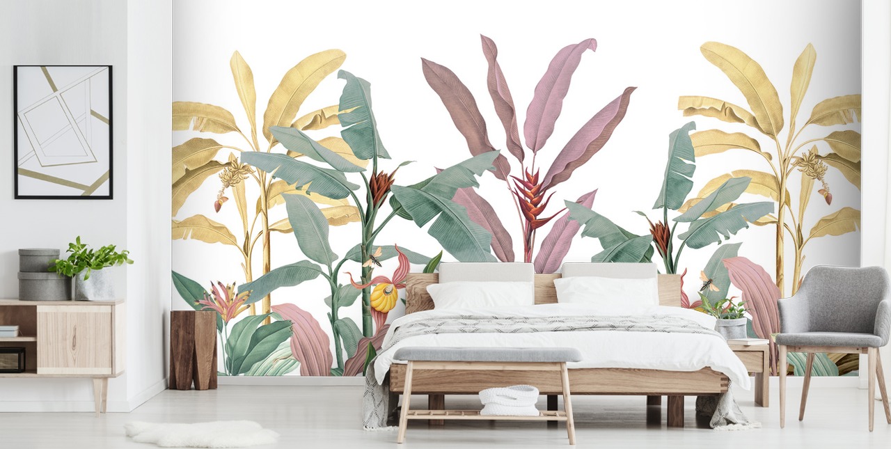 Colourful Tropical Palms Wallpaper Mural