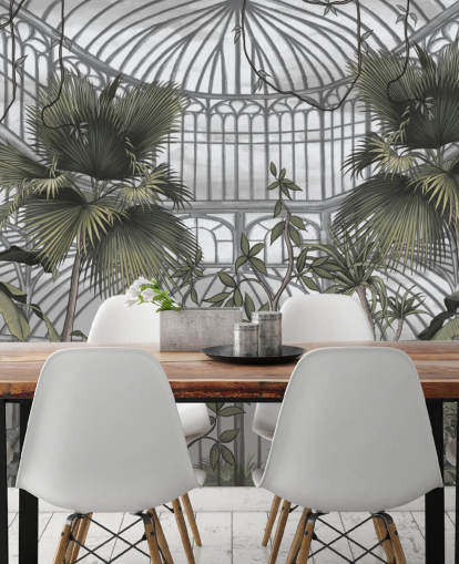 drivhus tapet vægmaleri kaldet Tropical Greenhouse til hjem og virksomheder drivhus tapet vægmaleri kaldet Tropical Greenhouse til hjem og virksomheder