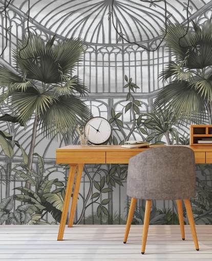Gewächshaus-Tapete namens Tropical Greenhouse für Haushalte und Unternehmen