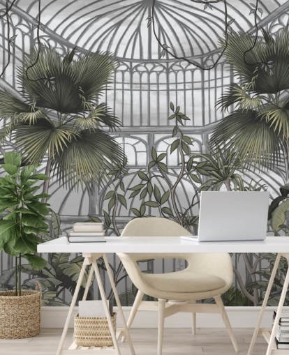 drivhus tapet veggmaleri kalt Tropical Greenhouse for hjem og bedrifter