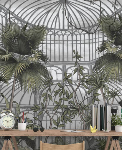 greenhouse wallpaper mural called Tropical Greenhouse for homes and businesses