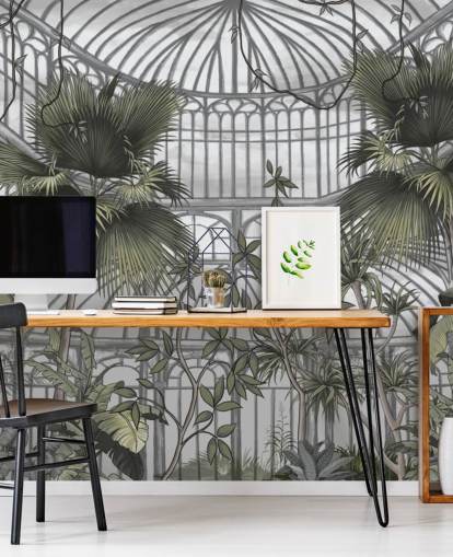 greenhouse wallpaper mural called Tropical Greenhouse for homes and businesses