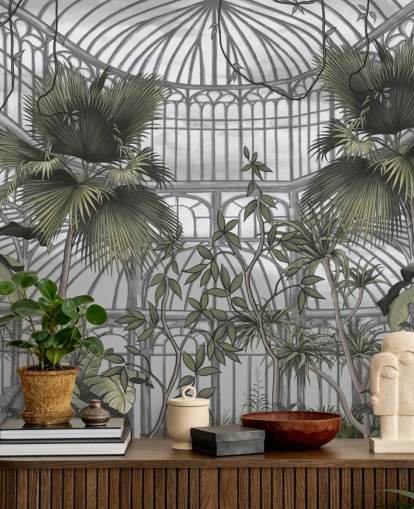 papier peint mural de serre appelé Tropical Greenhouse pour les maisons et les entreprises