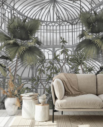 greenhouse wallpaper mural called Tropical Greenhouse for homes and businesses