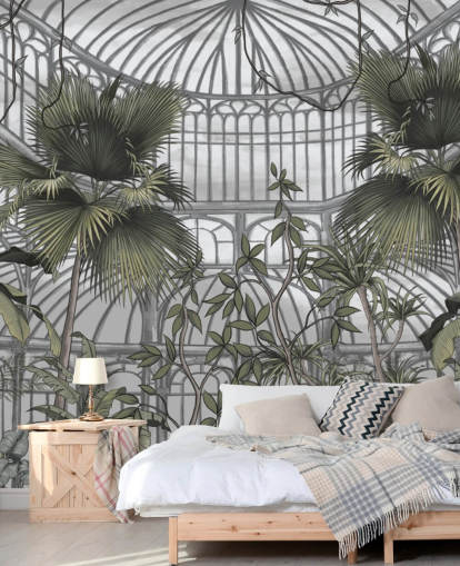 Gewächshaus-Tapete namens Tropical Greenhouse für Haushalte und Unternehmen Gewächshaus-Tapete namens Tropical Greenhouse für Haushalte und Unternehmen