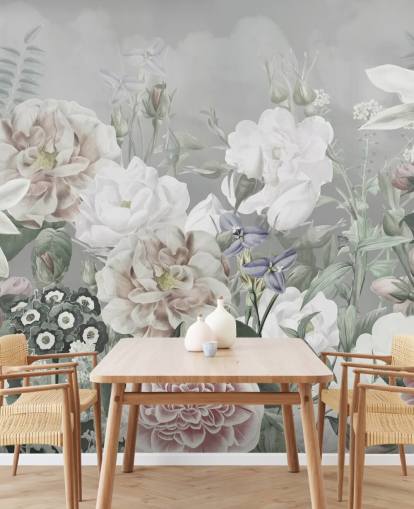 grande mural de parede floral