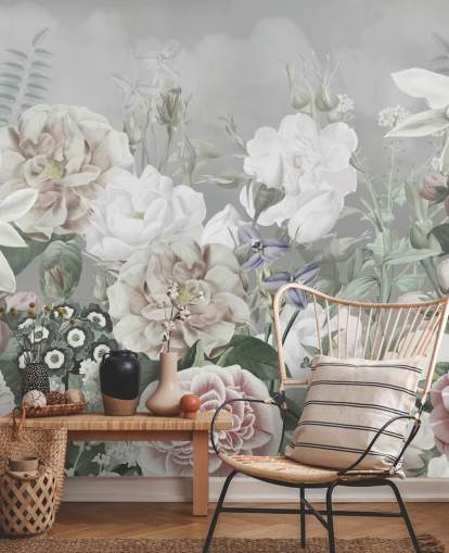 mural de pared floral grande