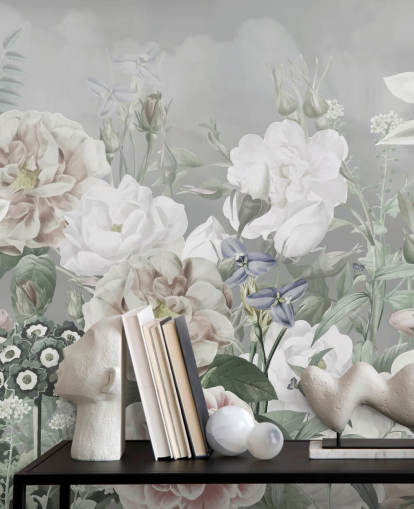 mural de pared floral grande