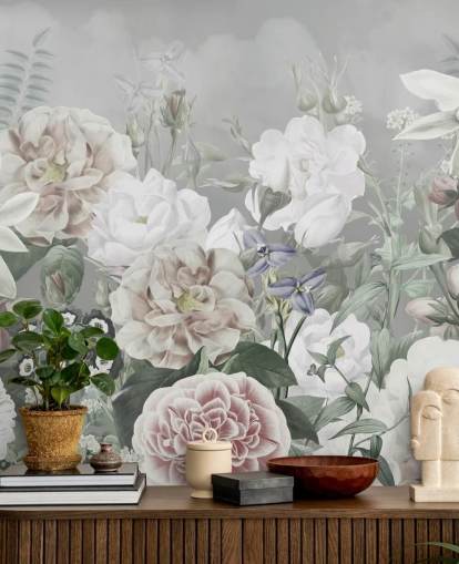 mural de pared floral grande