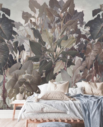 fondo de pantalla púrpura de la jungla tropical