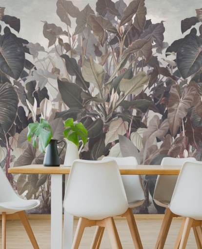 fondo de pantalla púrpura de la jungla tropical