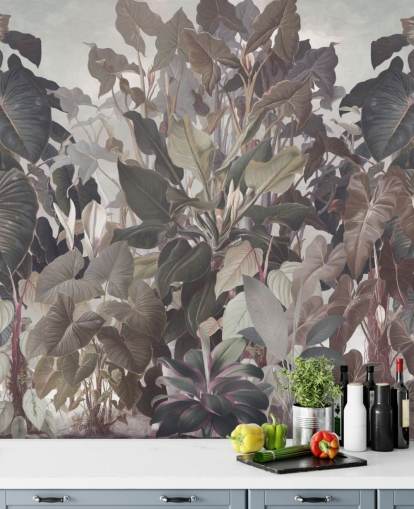 fondo de pantalla púrpura de la jungla tropical