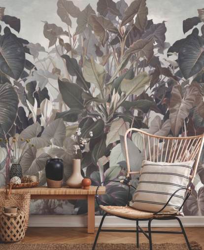 purple tropical jungle wallpaper