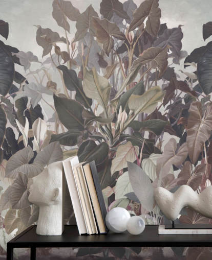 purple tropical jungle wallpaper