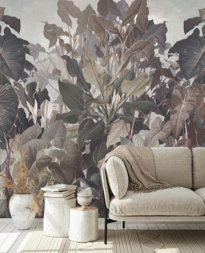 fondo de pantalla púrpura de la jungla tropical