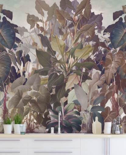 mural multicolor de la jungla mural multicolor de la jungla