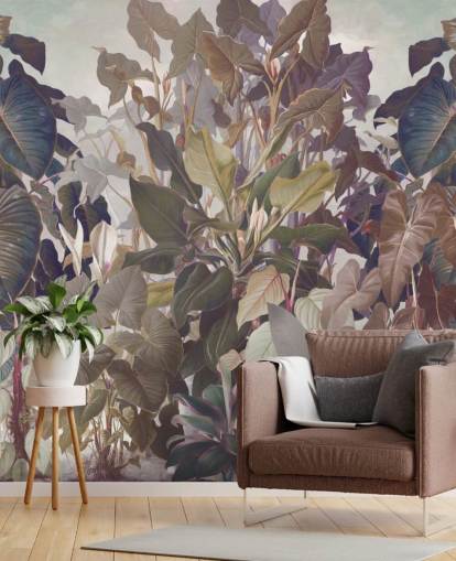 mural multicolor de la jungla