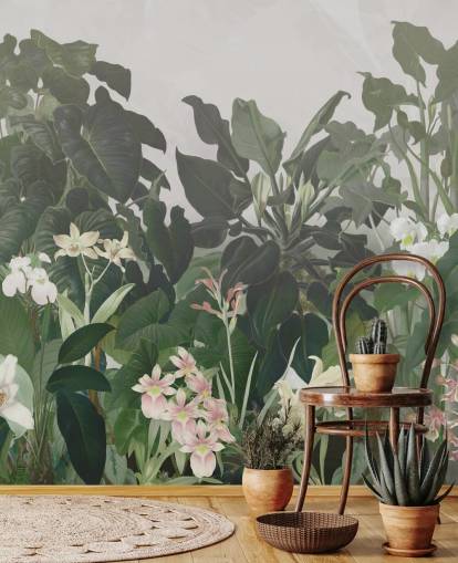 big leaf jungle wallpaper mural big leaf jungle wallpaper mural