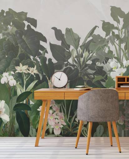 big leaf jungle wallpaper mural