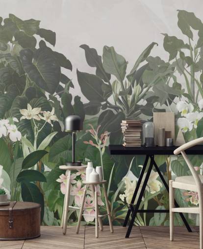 big leaf jungle wallpaper mural big leaf jungle wallpaper mural
