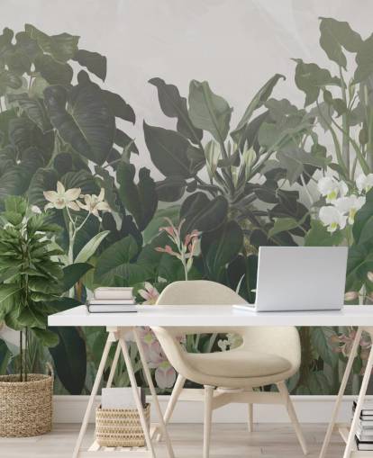 big leaf jungle wallpaper mural big leaf jungle wallpaper mural