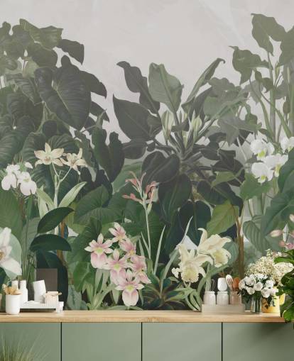 big leaf jungle wallpaper mural