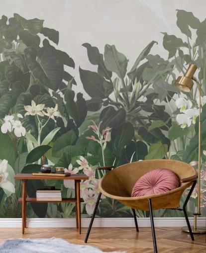 big leaf jungle wallpaper mural