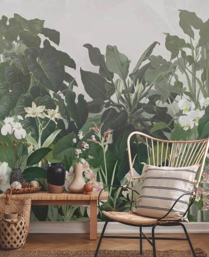 mural de papel pintado Big Leaf Jungle