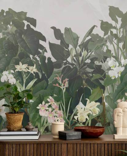 big leaf jungle wallpaper mural