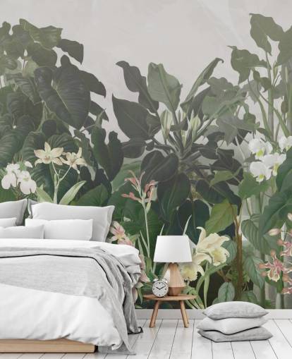 big leaf jungle wallpaper mural