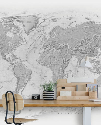 gray world map mural gray world map mural