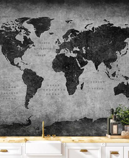 dark world map mural called Industrial Map for bedrooms, home offices and living rooms dark world map mural called Industrial Map for bedrooms, home offices and living rooms
