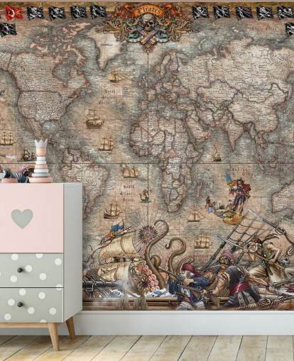 pirates map mural pirates map mural