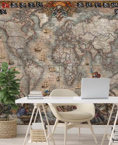 pirates map mural pirates map mural