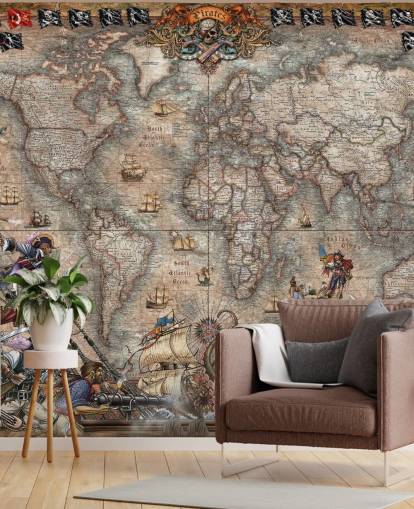 pirates map mural pirates map mural