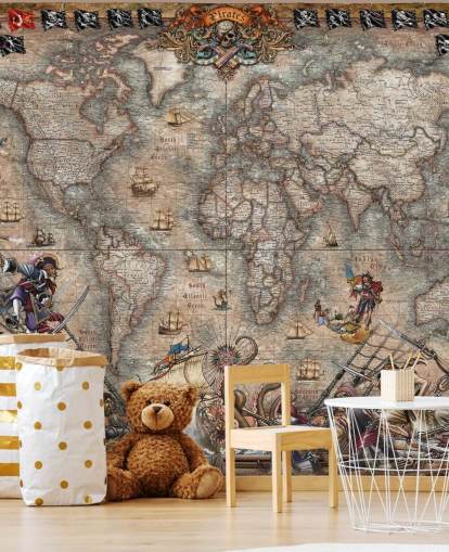 pirates map mural pirates map mural
