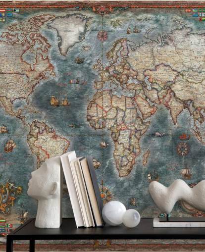 old style map mural old style map mural