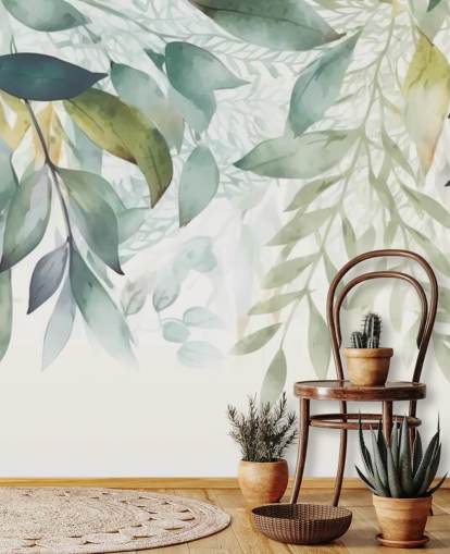 papel pintado Hanging Leaves Painting