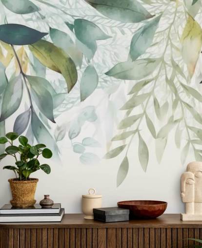 Hanging Leaves Painting tapetväggmålning