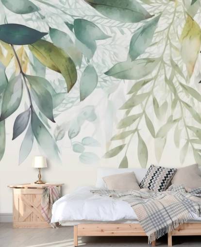 papel pintado Hanging Leaves Painting