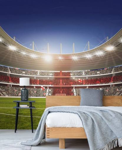 Football Stadium with England Flag mural
