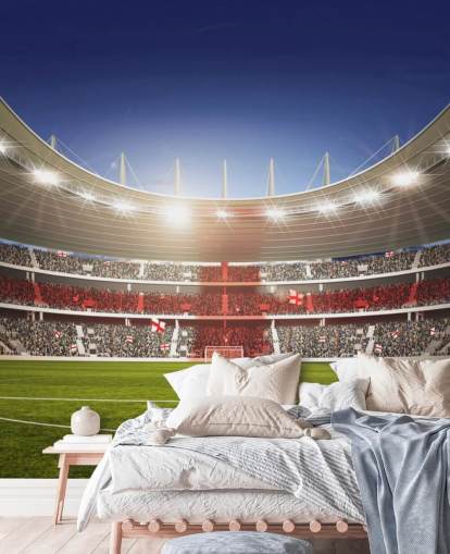 Football Stadium with England Flag mural Football Stadium with England Flag mural